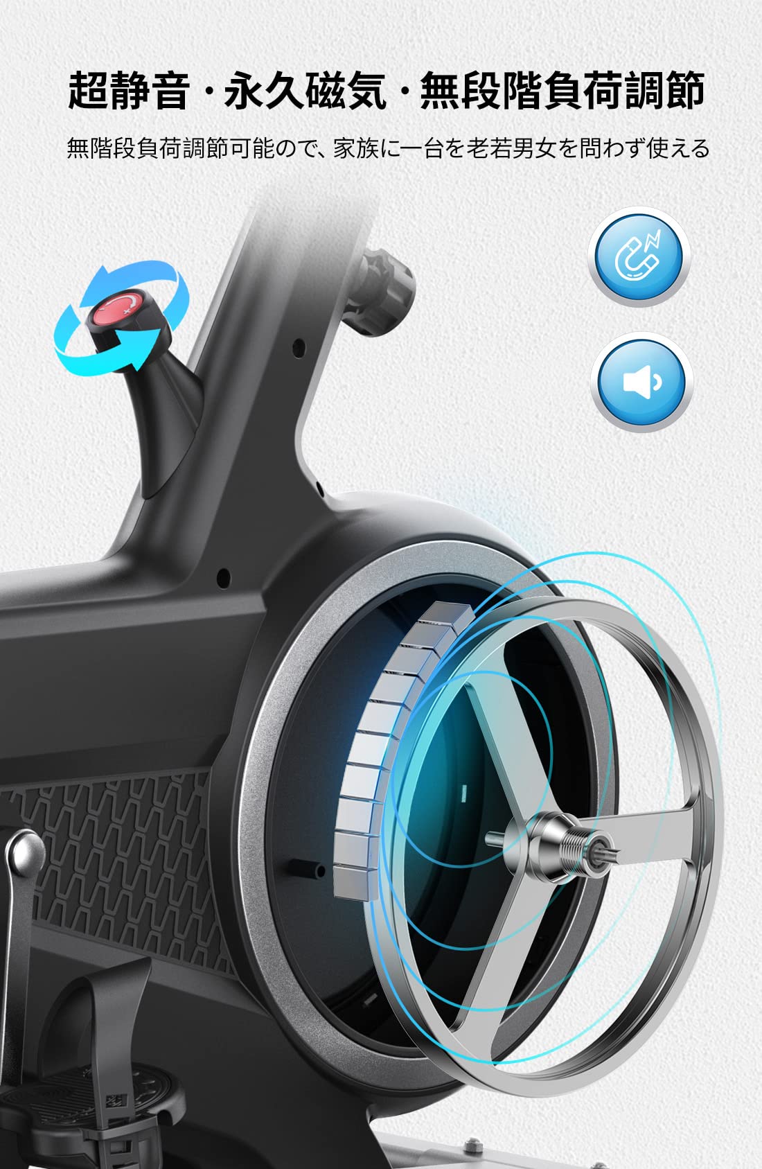 Amazon.co.jp: エアロバイク MERACH(メリック) フィットネスバイク